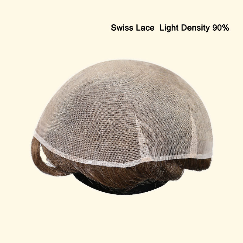 Swiss Lace Undetectable Men's Lace Toupee Hair Repl