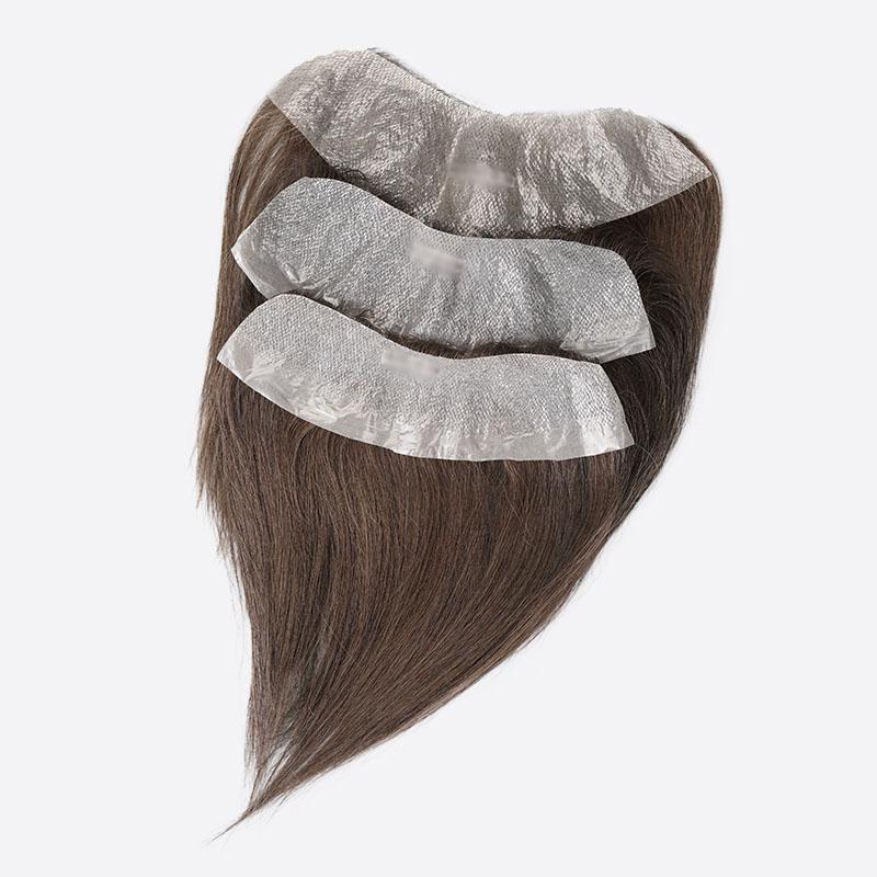 PU Frontal Hairline Bangs Natural Men's Hair System