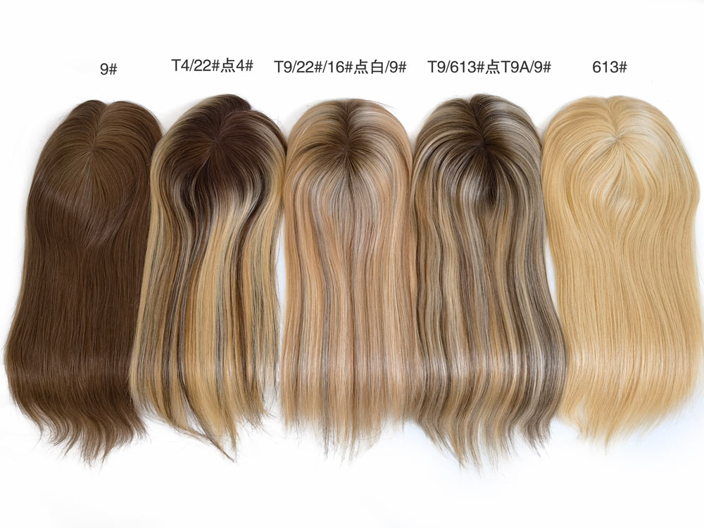 TXSL03 Mono Topper 3"x5" with Clips Remy Hair Women Topper — view 2