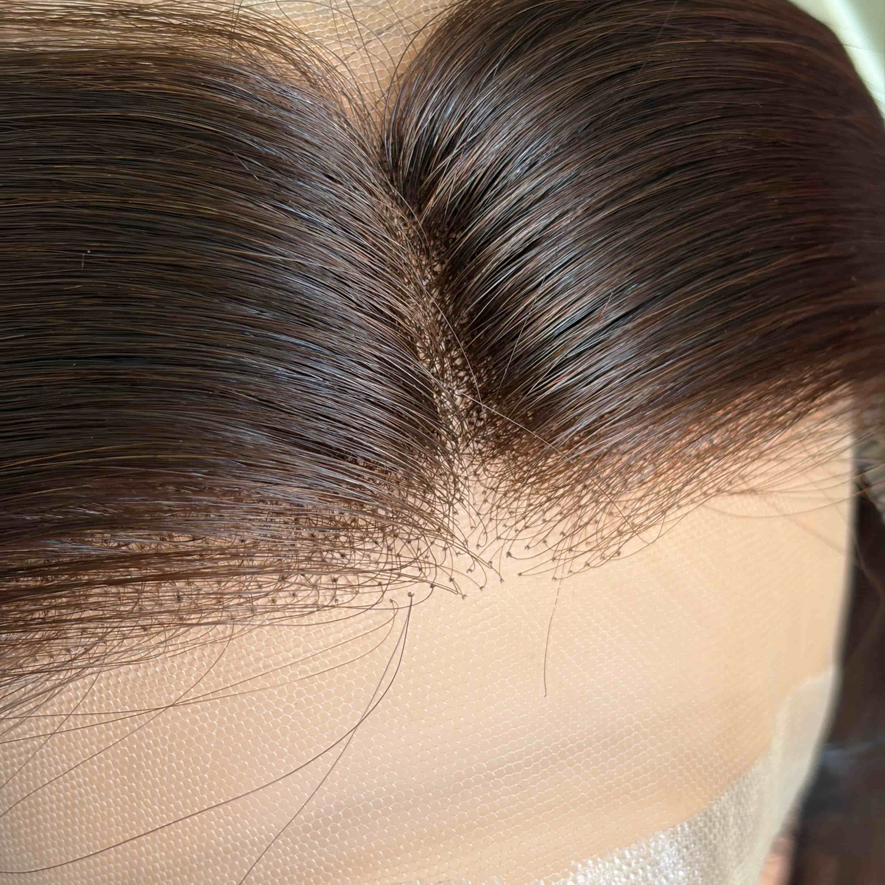 TXJC01 Human Hair Lace Front Hair Line Bangs — view 4