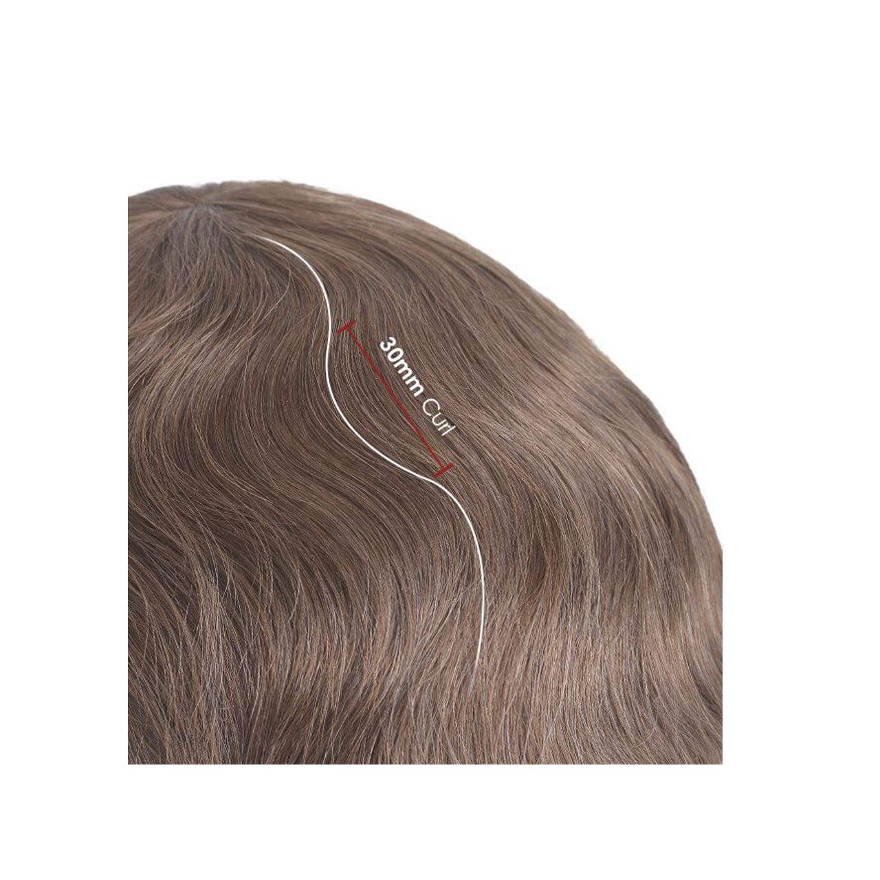 PU Frontal Hairline Bangs Natural  Men's Hair System — view 6